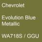 Preview: Chevrolet, Evolution Blue Metallic, WA718S / GGU.